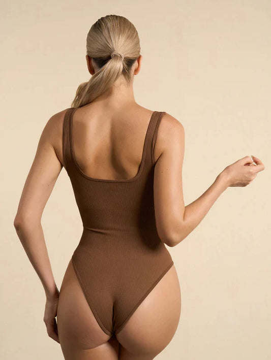 Wide Strap Bodysuit Coffee