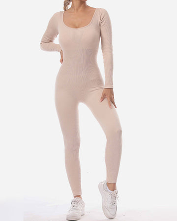 Athletic seamless yoga jumpsuit